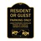 Signmission Parking Restriction Resident or Guest Parking Only Unauthorized Vehicles Towed at Own, BG-1824-23369 A-DES-BG-1824-23369 - alternate 1
